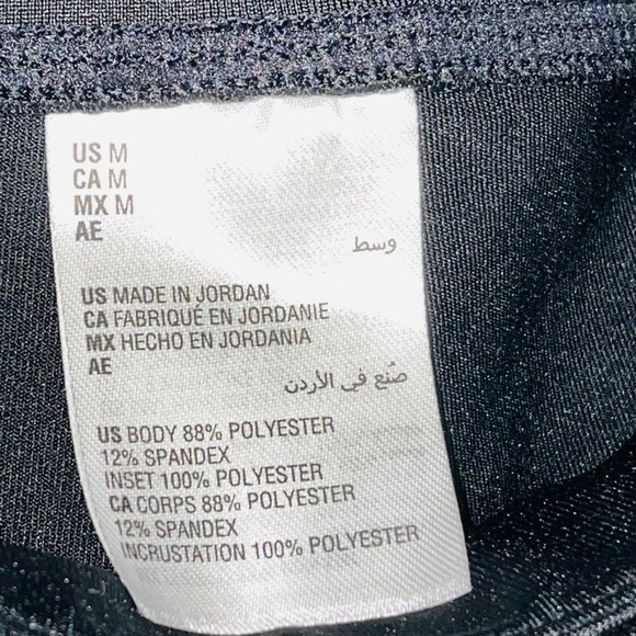 ID Ideology Women's Essentials Colorblocked Cropped Leggings black yellow,  M - Picture 5 of 8